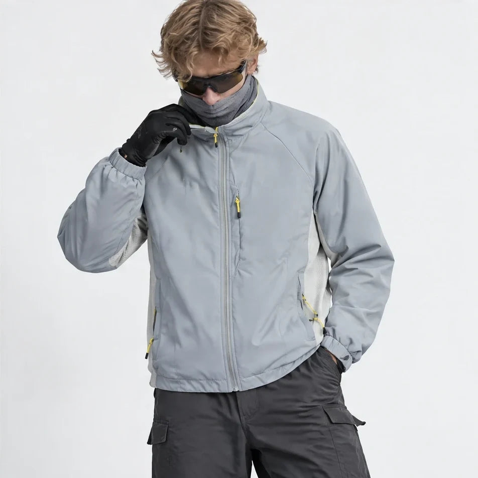 Plume - Unisex Water-Repellent & Windproof Relaxed Fit Lightweight Jacket - Grey Blue