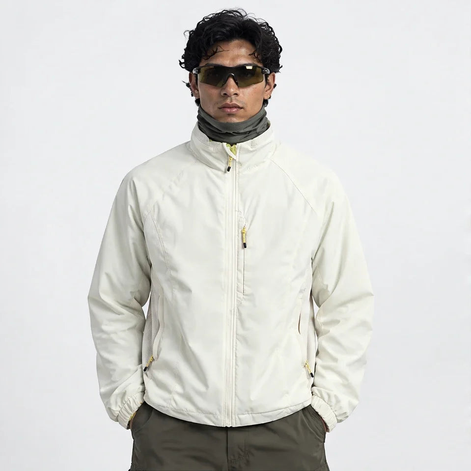 Plume - Unisex Water-Repellent & Windproof Relaxed Fit Lightweight Jacket - Off-white