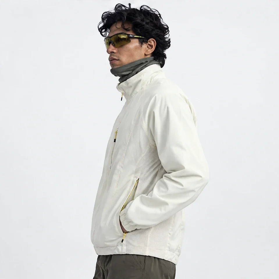 Plume - Unisex Water-Repellent & Windproof Relaxed Fit Lightweight Jacket - Off-white