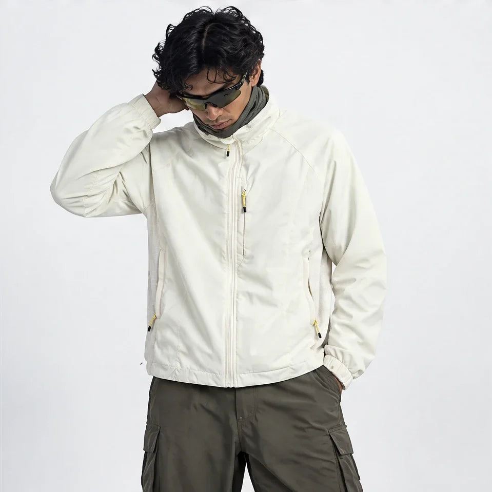 Plume - Unisex Water-Repellent & Windproof Relaxed Fit Lightweight Jacket - Off-white