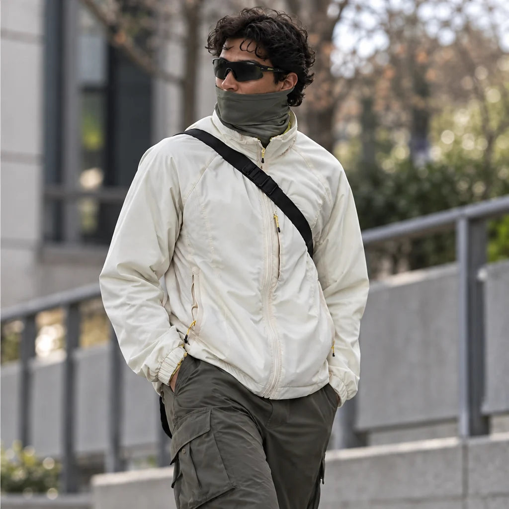 Plume - Unisex Water-Repellent & Windproof Relaxed Fit Lightweight Jacket - Off-white