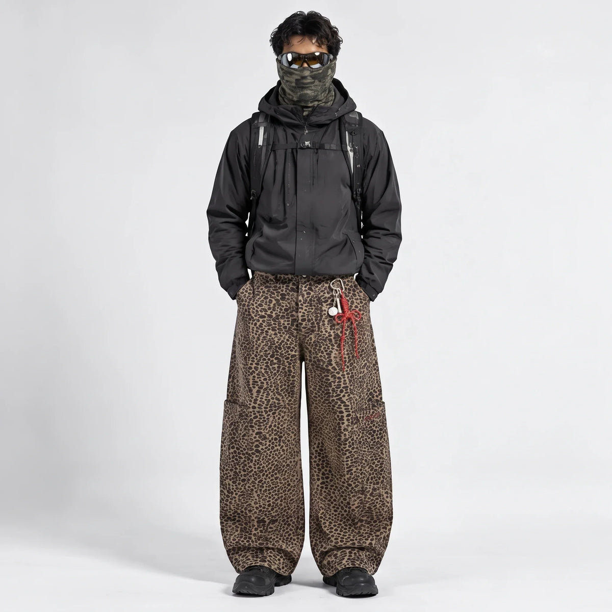 Trow - Unisex Water-Repellent & Quick-Dry Wide-Leg Walking Trousers - Leopard print