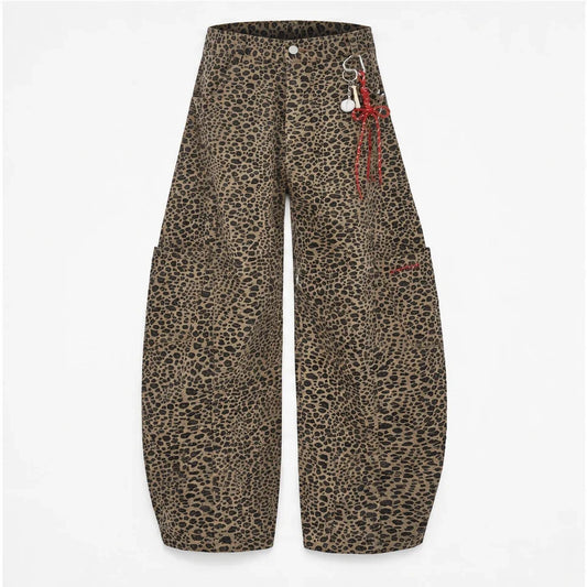 Trow - Unisex Water-Repellent & Quick-Dry Wide-Leg Walking Trousers - Leopard print