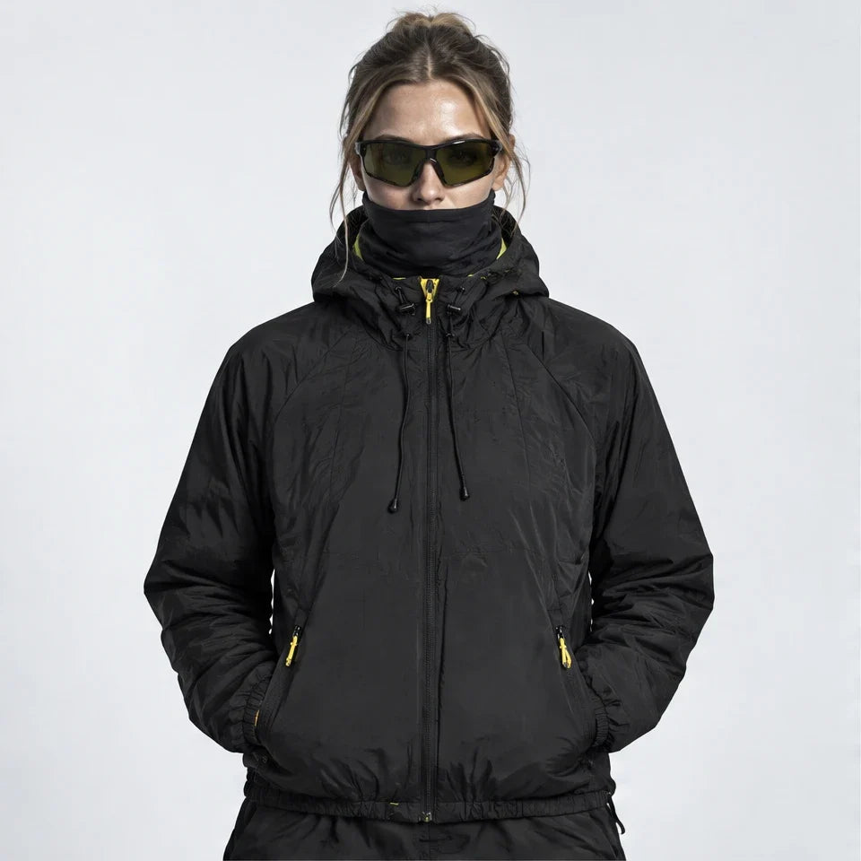 Drisk - Unisex Water-Repellent & Windproof Wrinkle-Free Lightweight Jacket - Black