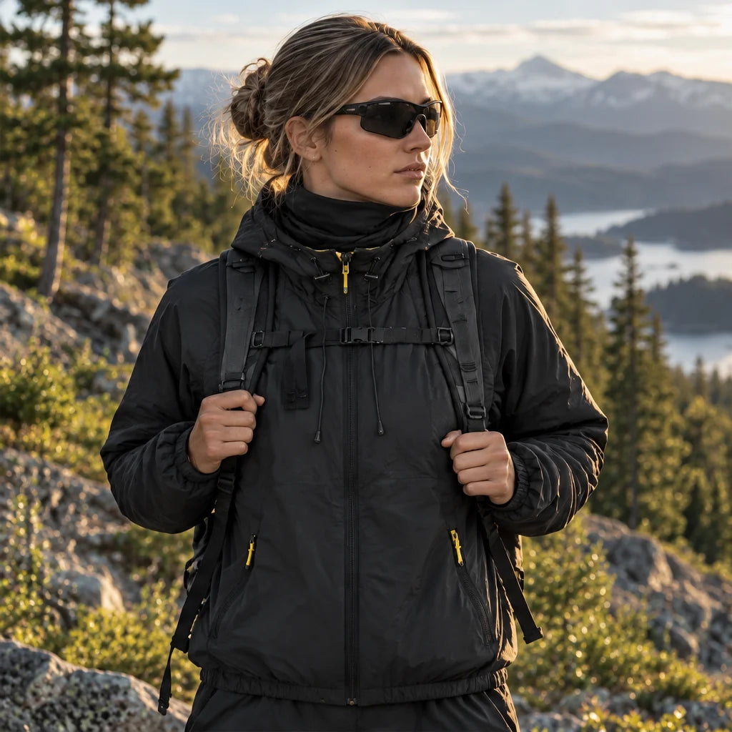 Drisk - Unisex Water-Repellent & Windproof Wrinkle-Free Lightweight Jacket - Black