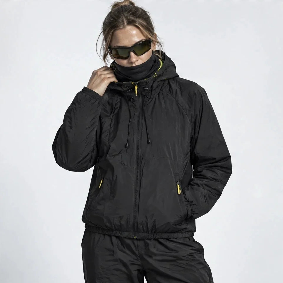Drisk - Unisex Water-Repellent & Windproof Wrinkle-Free Lightweight Jacket - Black