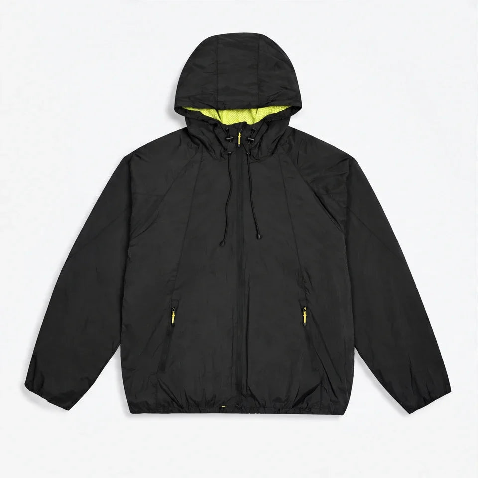 Drisk - Unisex Water-Repellent & Windproof Wrinkle-Free Lightweight Jacket - Black