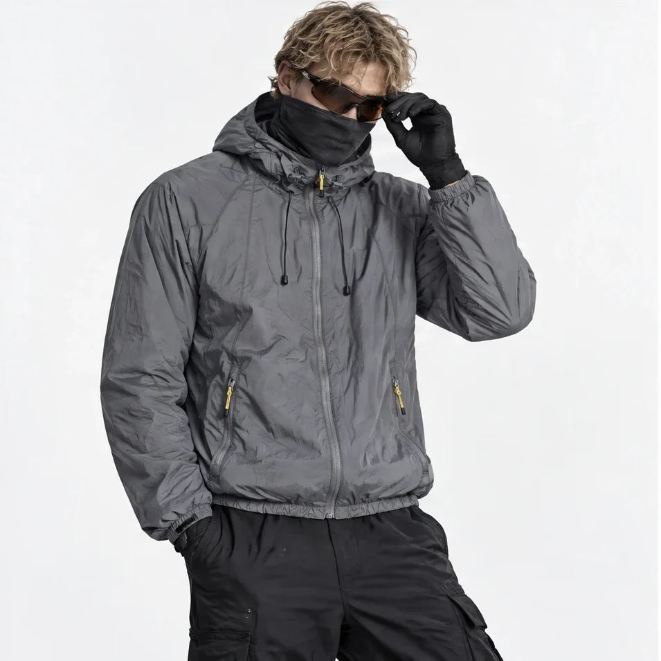 Drisk - Unisex Water-Repellent & Windproof Wrinkle-Free Lightweight Jacket - Dark Grey