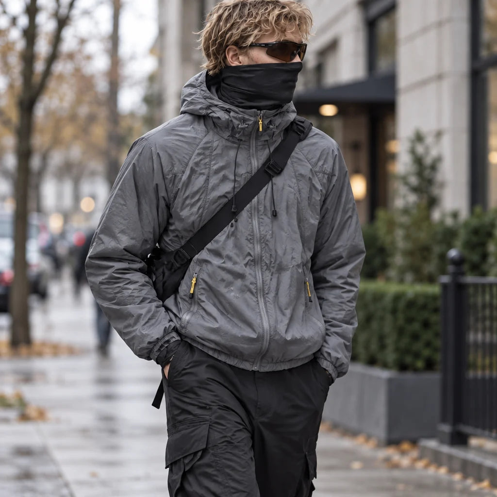 Drisk - Unisex Water-Repellent & Windproof Wrinkle-Free Lightweight Jacket - Dark Grey