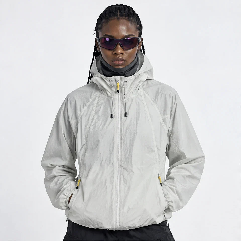 Drisk - Unisex Water-Repellent & Windproof Wrinkle-Free Lightweight Jacket - Light Grey