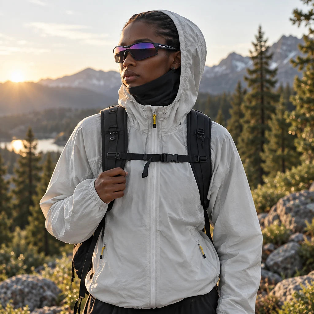 Drisk - Unisex Water-Repellent & Windproof Wrinkle-Free Lightweight Jacket - Light Grey