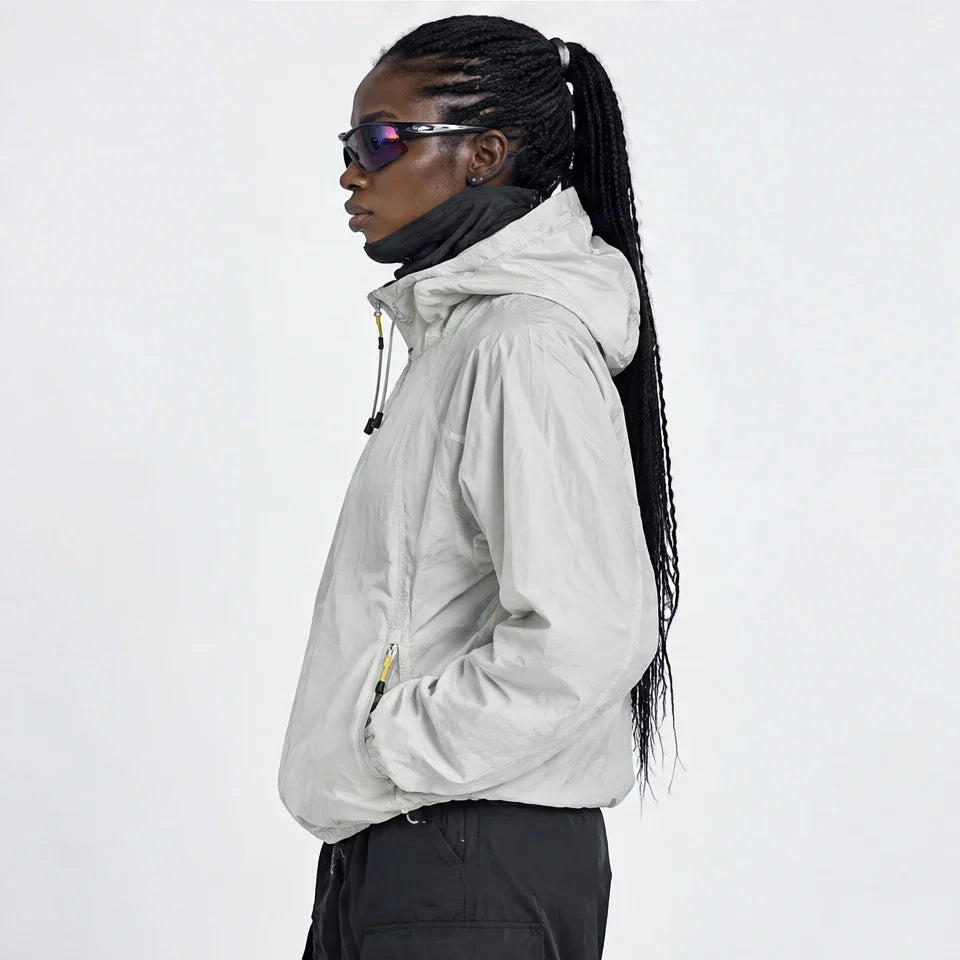 Drisk - Unisex Water-Repellent & Windproof Wrinkle-Free Lightweight Jacket - Light Grey