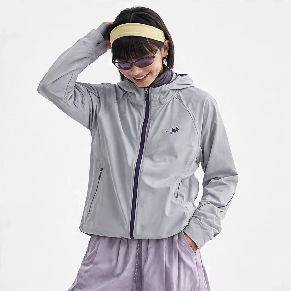 Braw - Unisex Water-Repellent & Windproof UPF50+ Lightweight Jacket - Light Grey