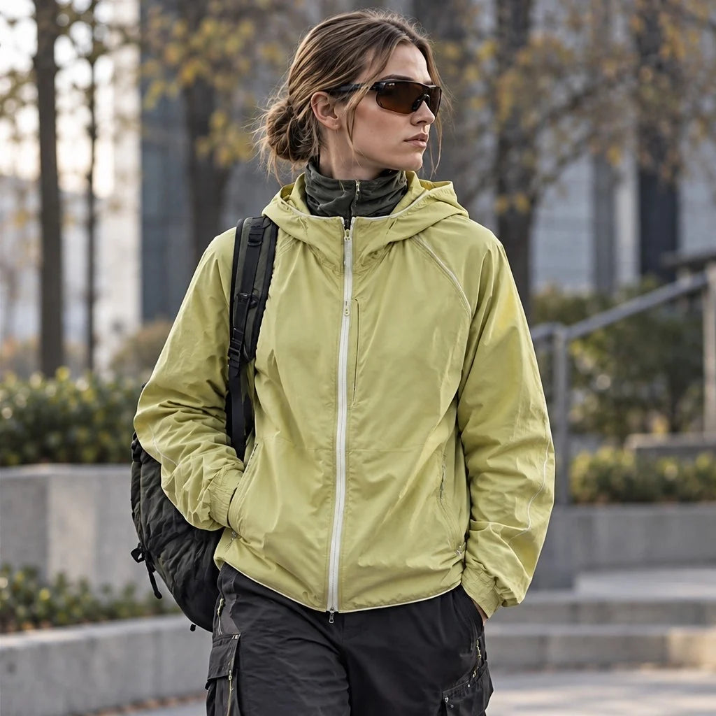 Braw - Unisex Water-Repellent & Windproof UPF50+ Lightweight Jacket - Yellow Green