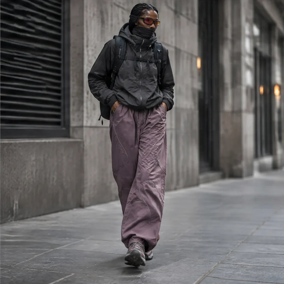 Sough - Unisex Water-Repellent & Quick-Dry Reflective Walking Trousers - Berry Purple
