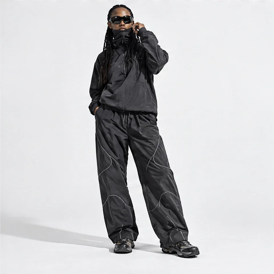 Sough - Unisex Water-Repellent & Quick-Dry Reflective Walking Trousers - Dark Grey