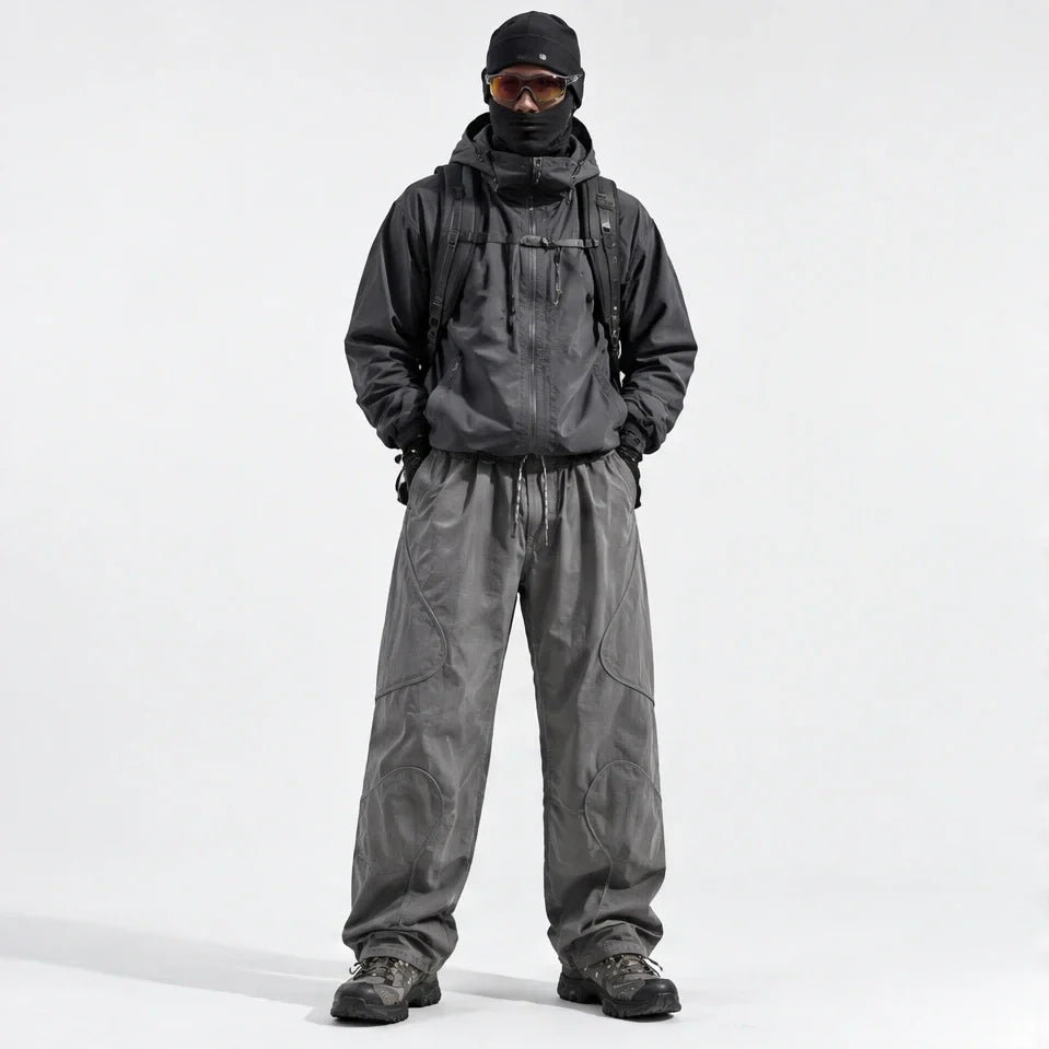 Sough - Unisex Water-Repellent & Quick-Dry Reflective Walking Trousers - Light Grey