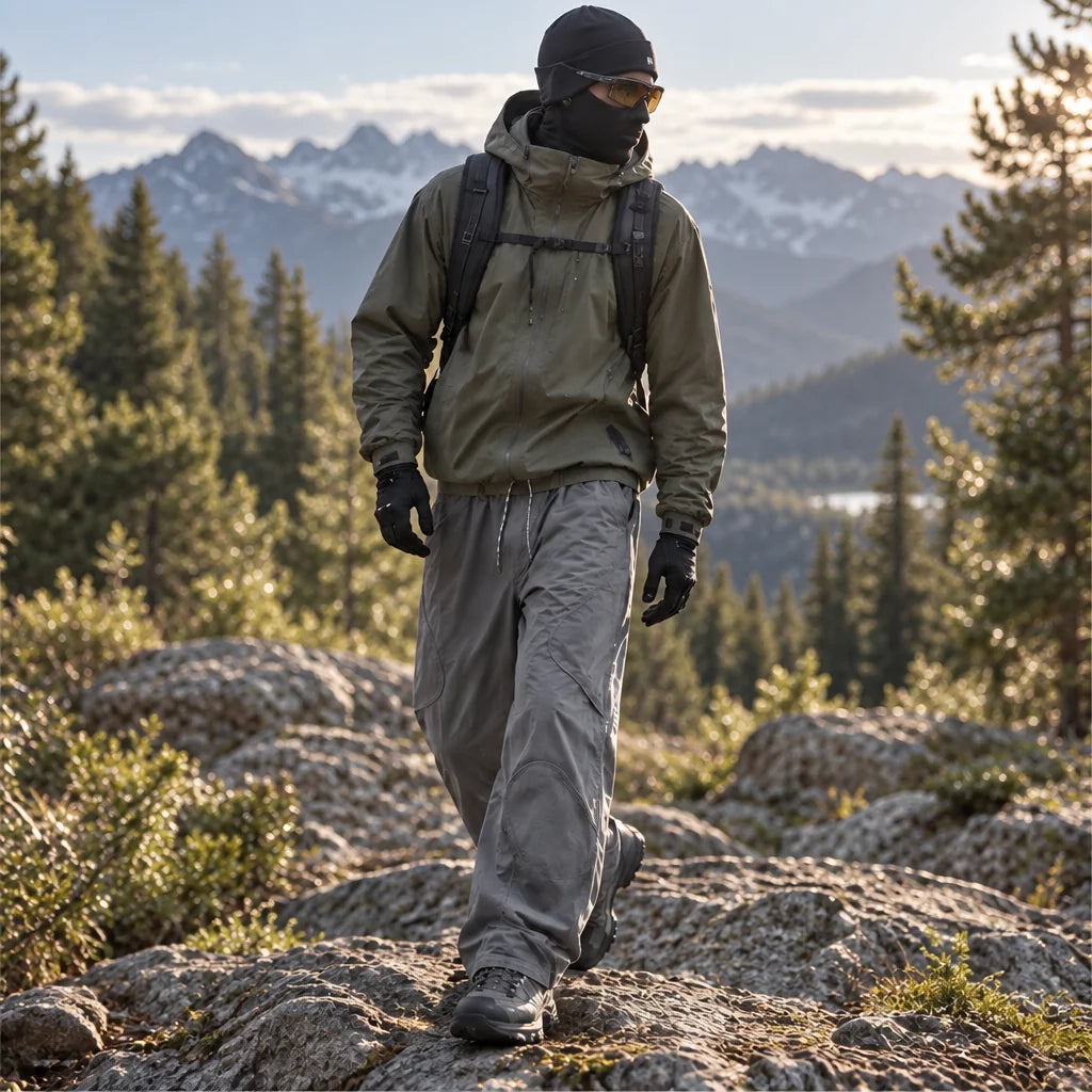 Sough - Unisex Water-Repellent & Quick-Dry Reflective Walking Trousers - Light Grey