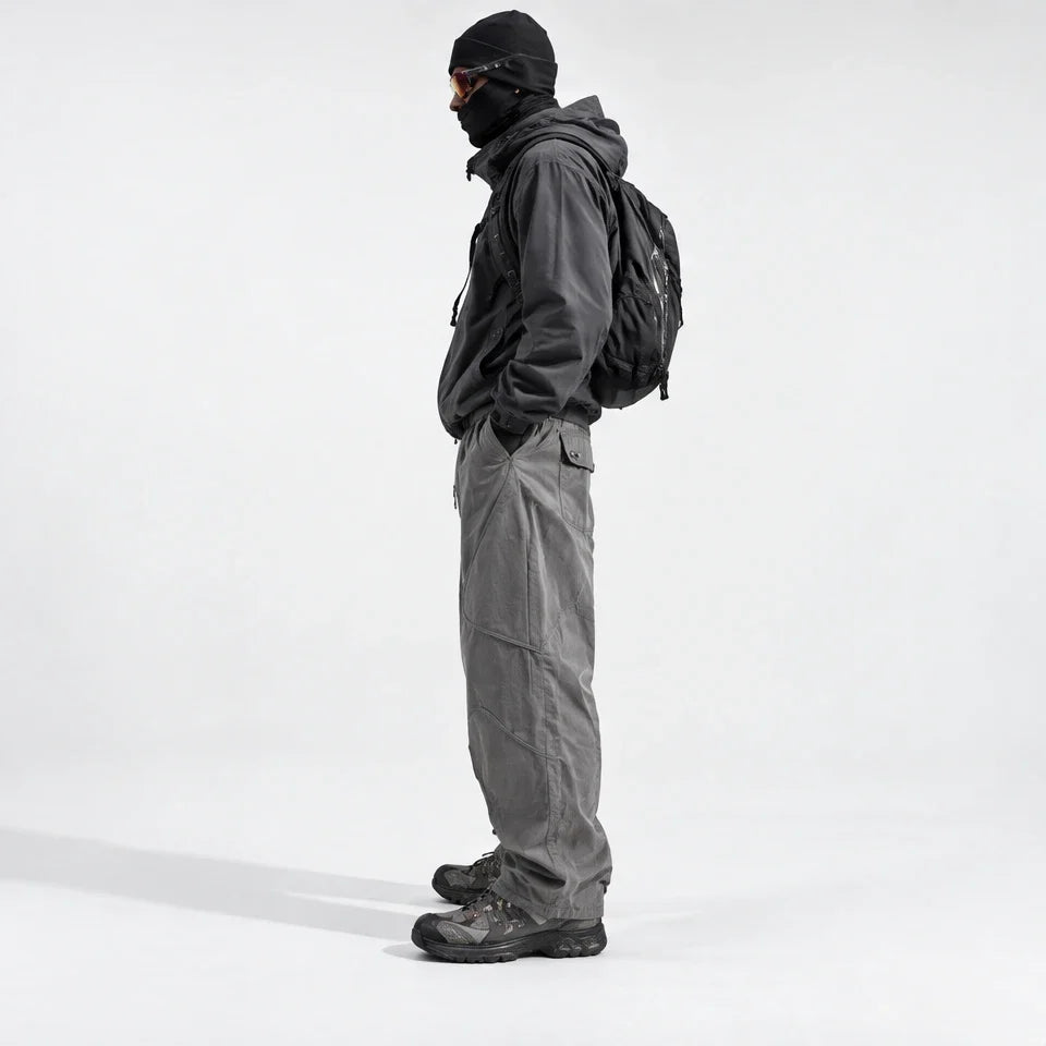 Sough - Unisex Water-Repellent & Quick-Dry Reflective Walking Trousers - Light Grey