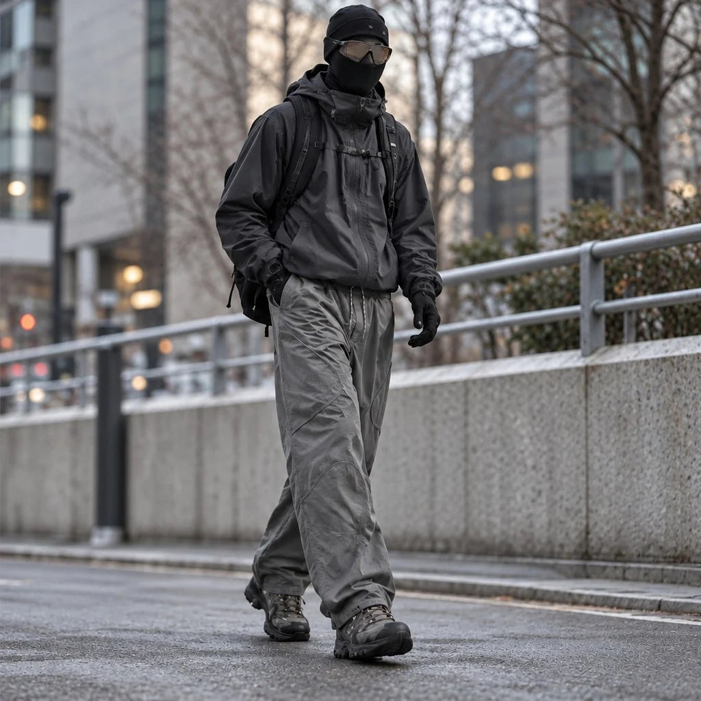 Sough - Unisex Water-Repellent & Quick-Dry Reflective Walking Trousers - Light Grey