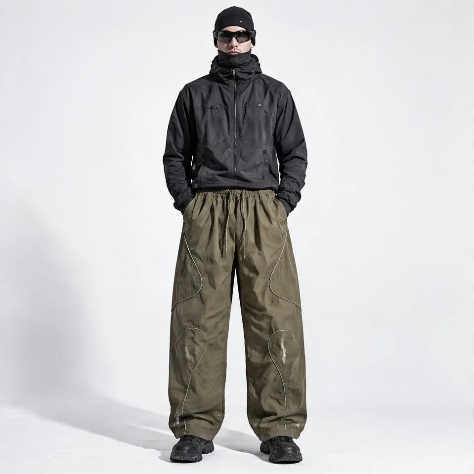 Sough - Unisex Water-Repellent & Quick-Dry Reflective Walking Trousers - Military Green