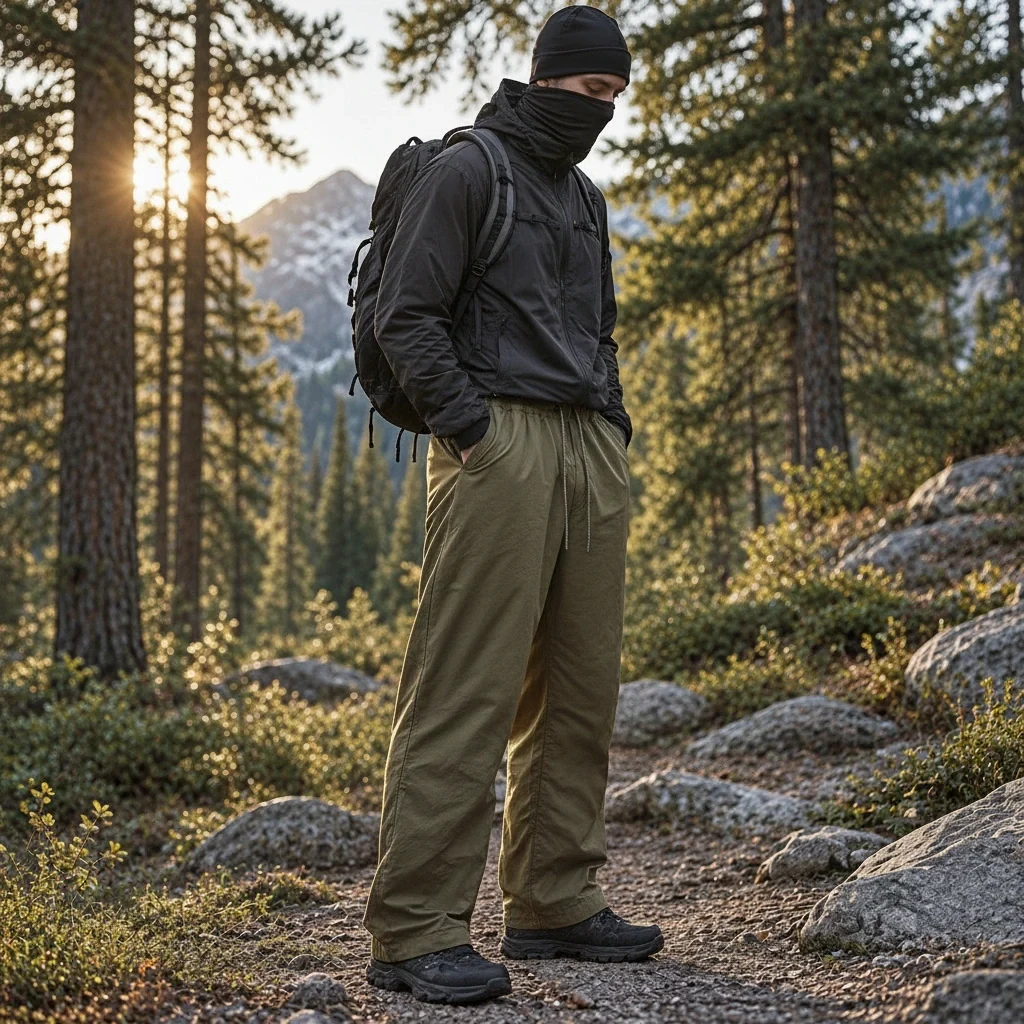 Sough - Unisex Water-Repellent & Quick-Dry Reflective Walking Trousers - Military Green