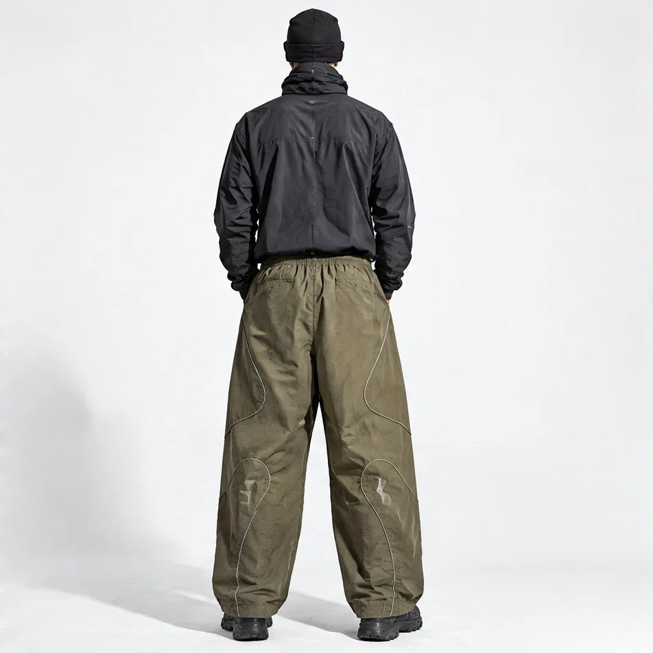 Sough - Unisex Water-Repellent & Quick-Dry Reflective Walking Trousers - Military Green