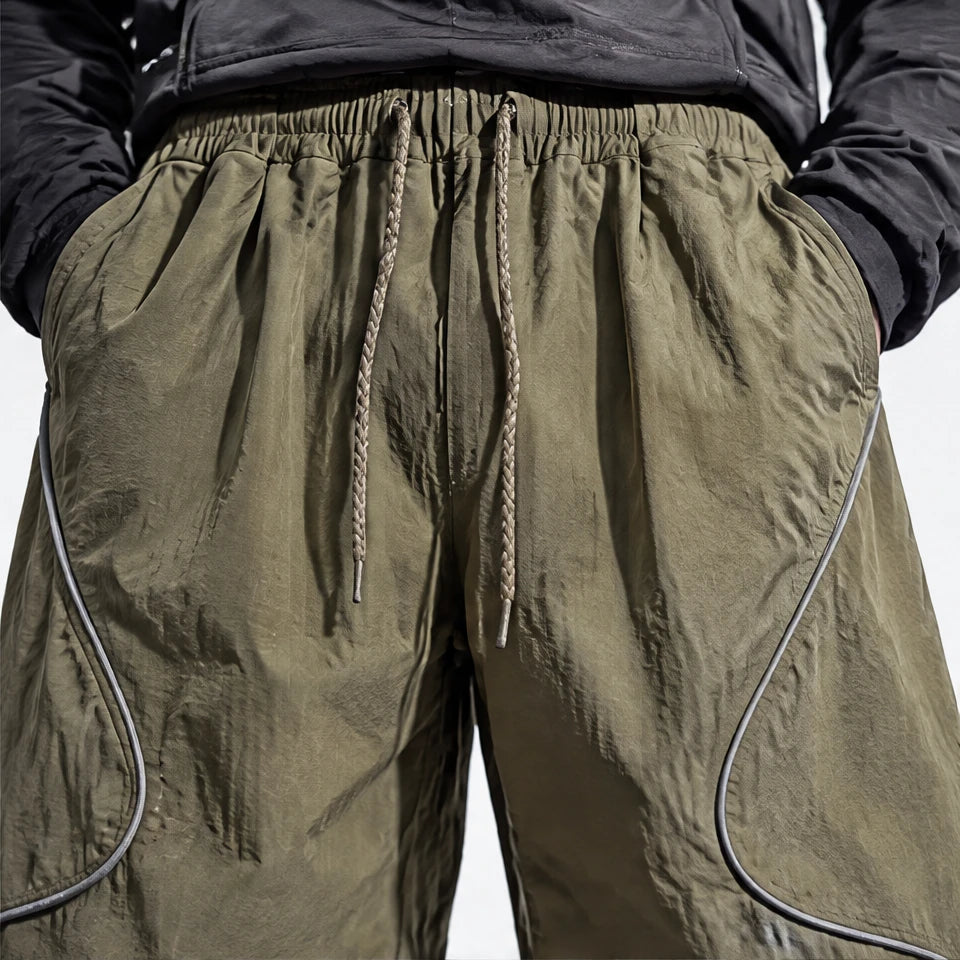 Sough - Unisex Water-Repellent & Quick-Dry Reflective Walking Trousers - Military Green