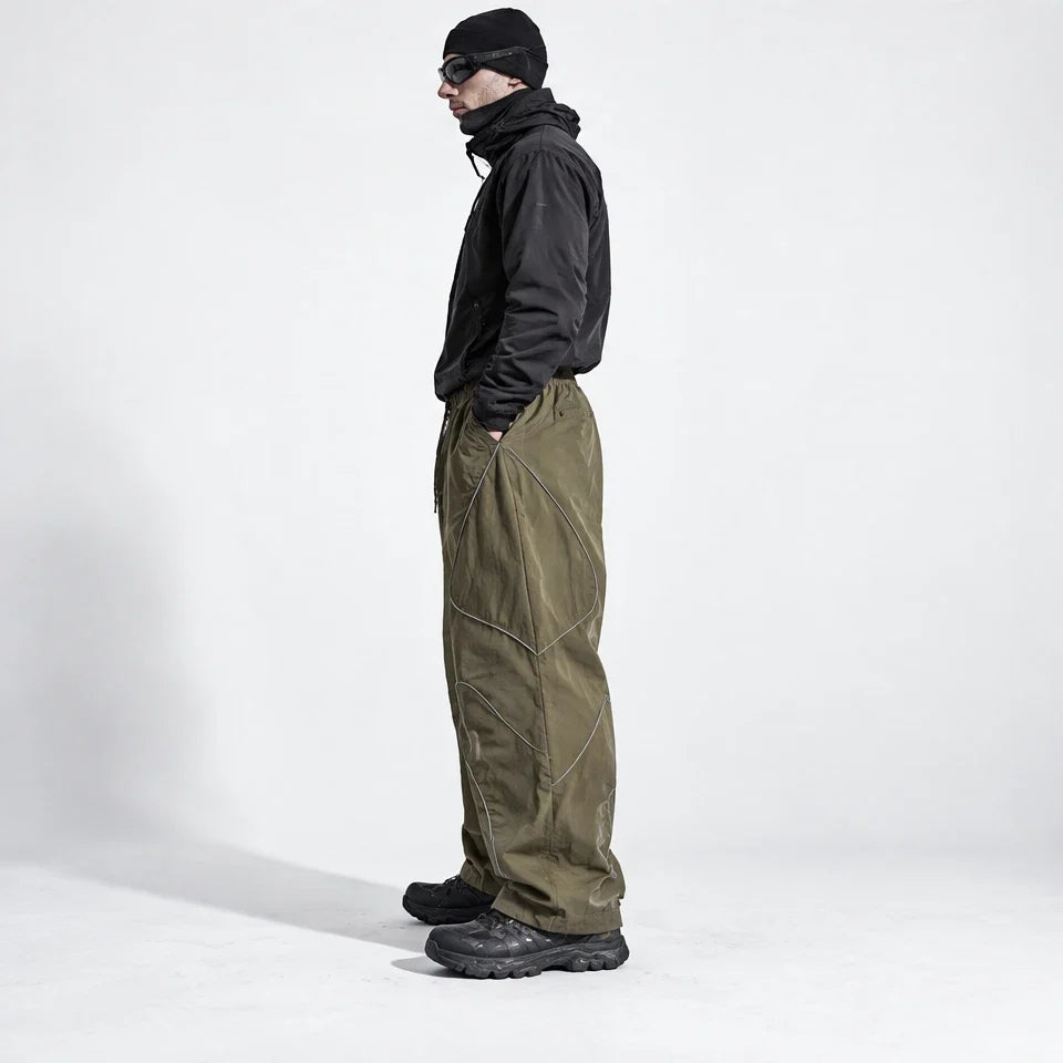 Sough - Unisex Water-Repellent & Quick-Dry Reflective Walking Trousers - Military Green