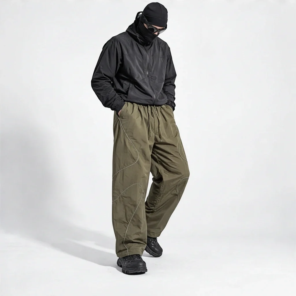 Sough - Unisex Water-Repellent & Quick-Dry Reflective Walking Trousers - Military Green