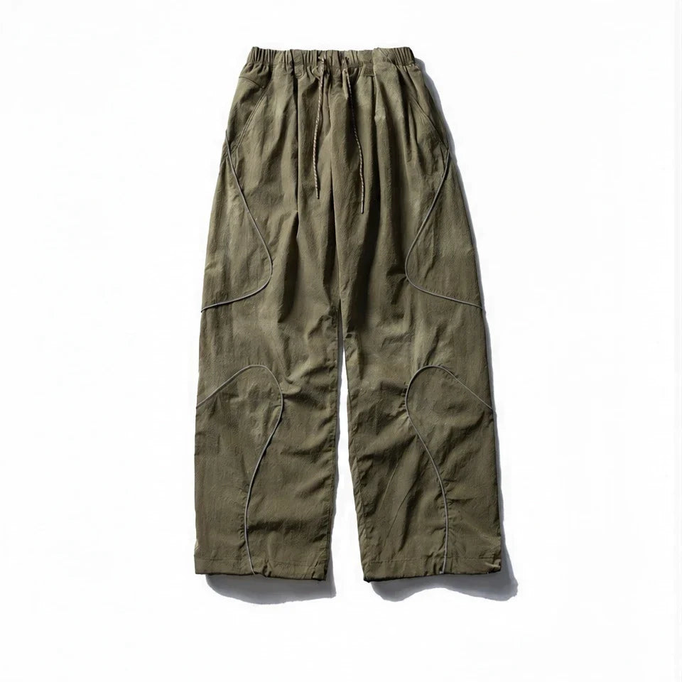 Sough - Unisex Water-Repellent & Quick-Dry Reflective Walking Trousers - Military Green