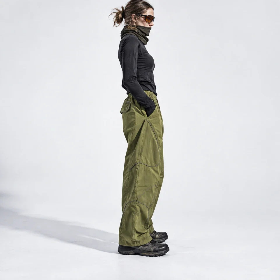 Sough - Unisex Water-Repellent & Quick-Dry Reflective Walking Trousers - Olive Green