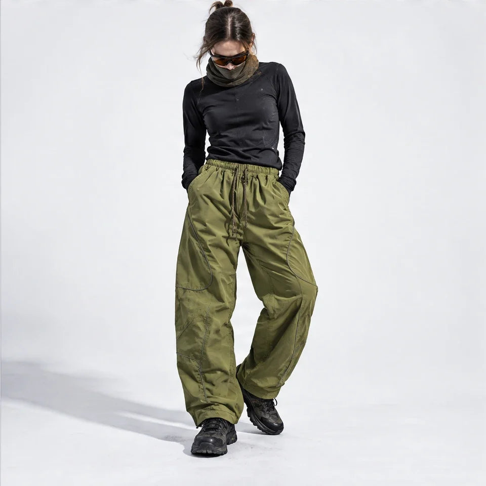 Sough - Unisex Water-Repellent & Quick-Dry Reflective Walking Trousers - Olive Green