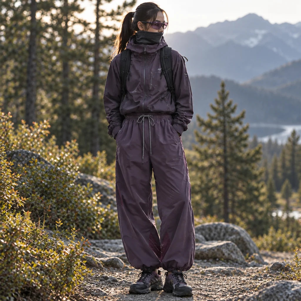 Lash - Unisex Water-Repellent & Quick-Dry Reflective Hiking Trousers - Purple