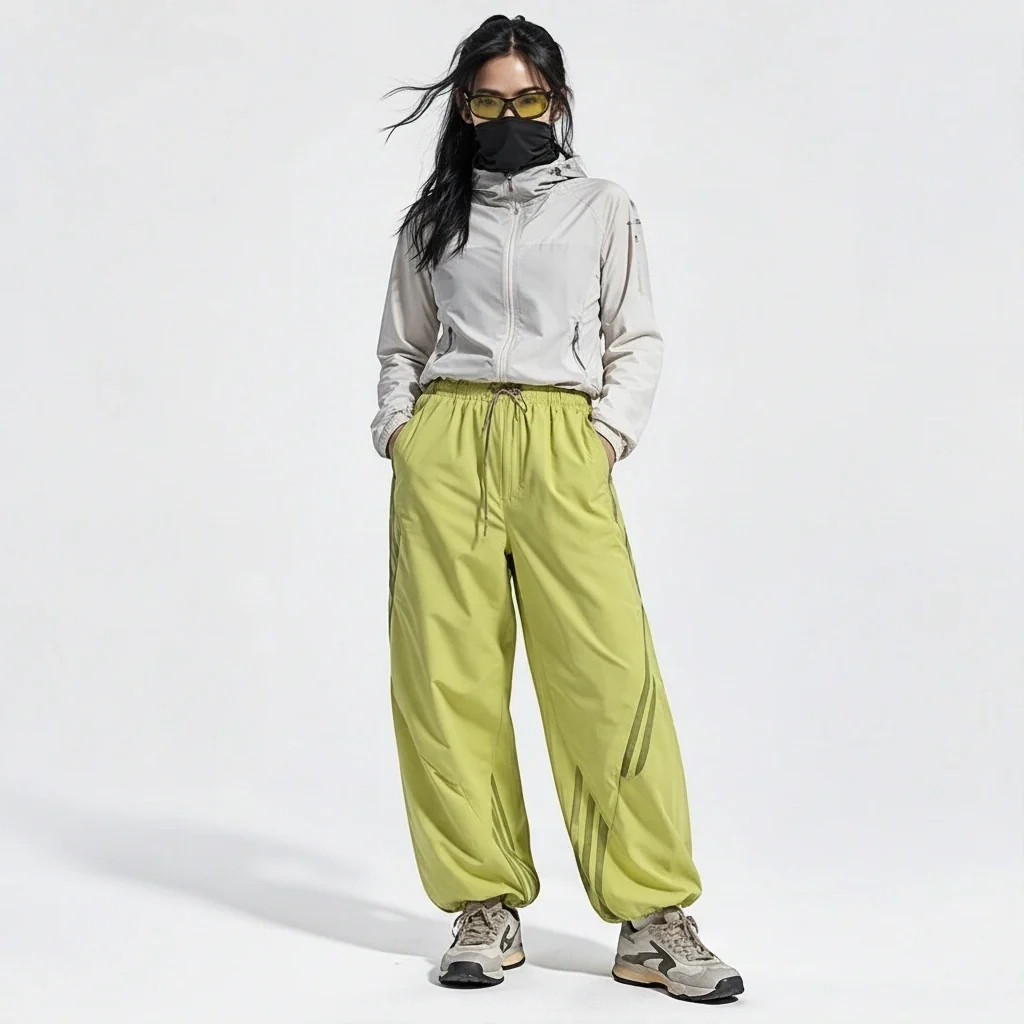Lash - Unisex Water-Repellent & Quick-Dry Reflective Hiking Trousers - Yellow Green