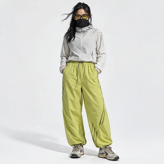 Lash - Unisex Water-Repellent & Quick-Dry Reflective Hiking Trousers - Yellow Green