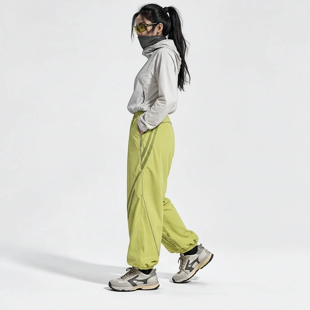 Lash - Unisex Water-Repellent & Quick-Dry Reflective Hiking Trousers - Yellow Green