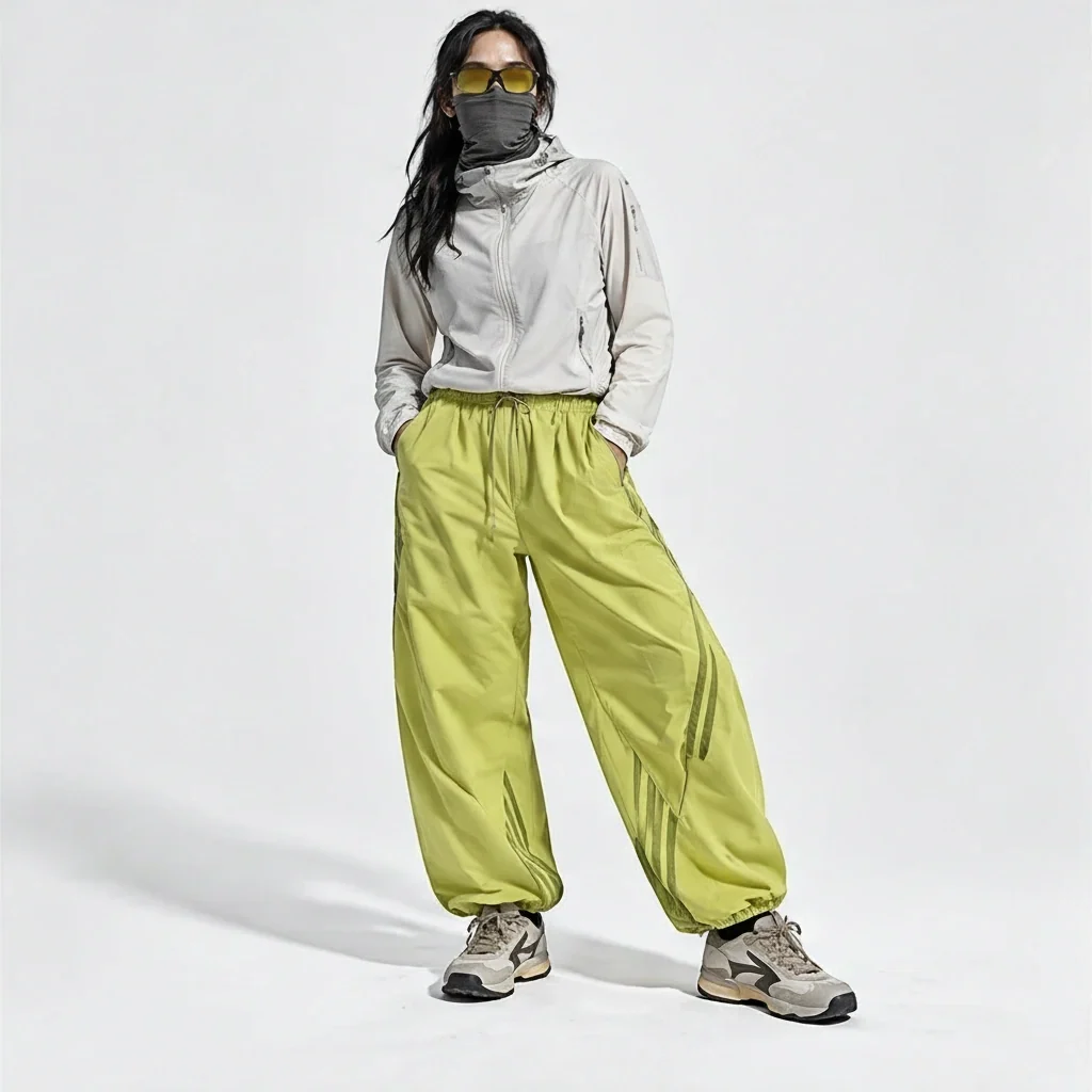 Lash - Unisex Water-Repellent & Quick-Dry Reflective Hiking Trousers - Yellow Green