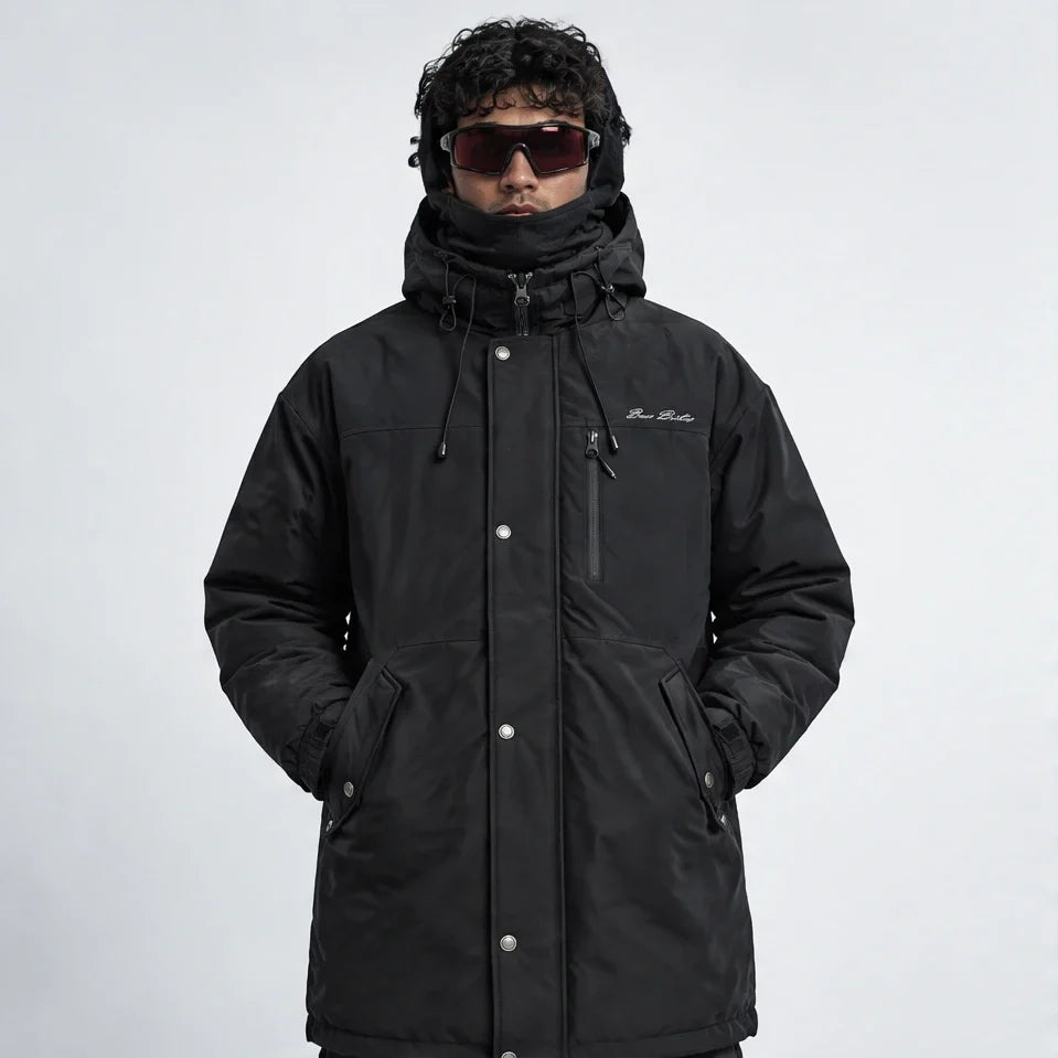 Spindrift - Mens Windproof Breathable & Duck Down Waterproof Coat - Black