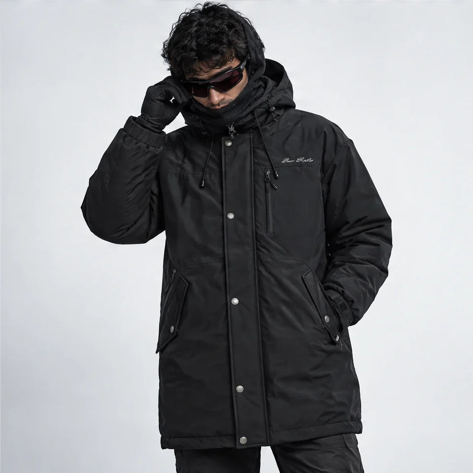 Spindrift - Mens Windproof Breathable & Duck Down Waterproof Coat - Black