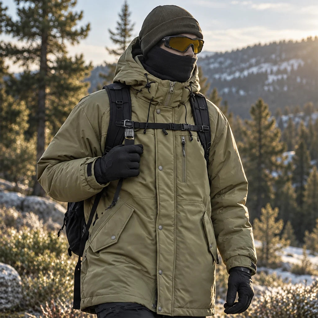 Spindrift - Mens Windproof Breathable & Duck Down Waterproof Coat - Green