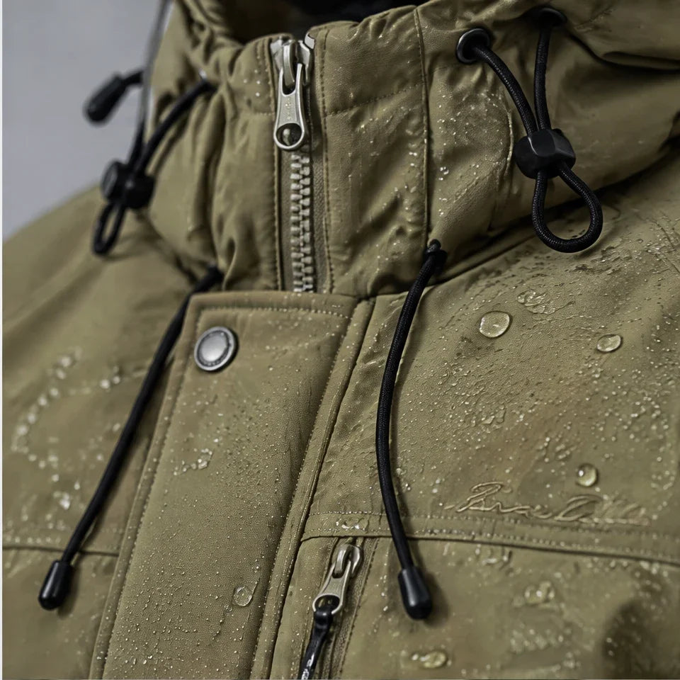Spindrift - Mens Windproof Breathable & Duck Down Waterproof Coat - Green