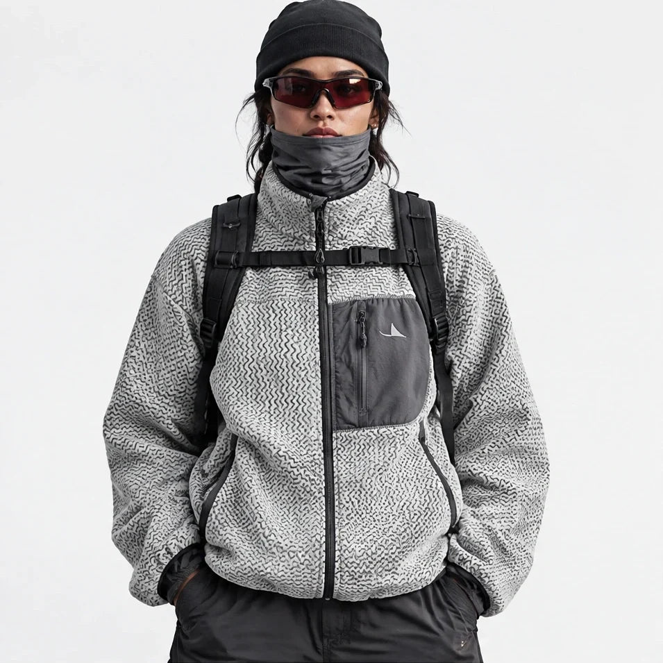 Knar - Unisex Quick-Dry Thermal Taped Seams Fleece Jacket - Light Grey