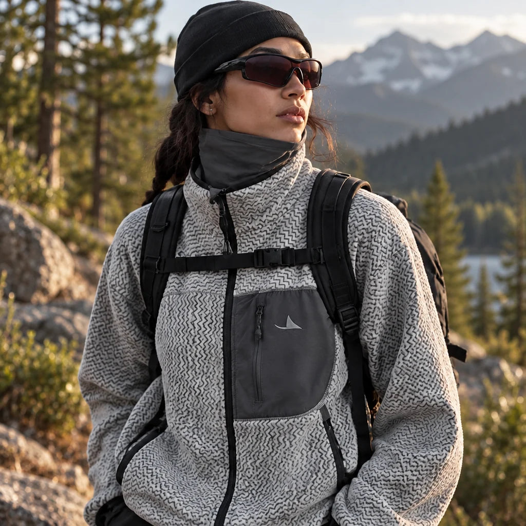 Knar - Unisex Quick-Dry Thermal Taped Seams Fleece Jacket - Light Grey