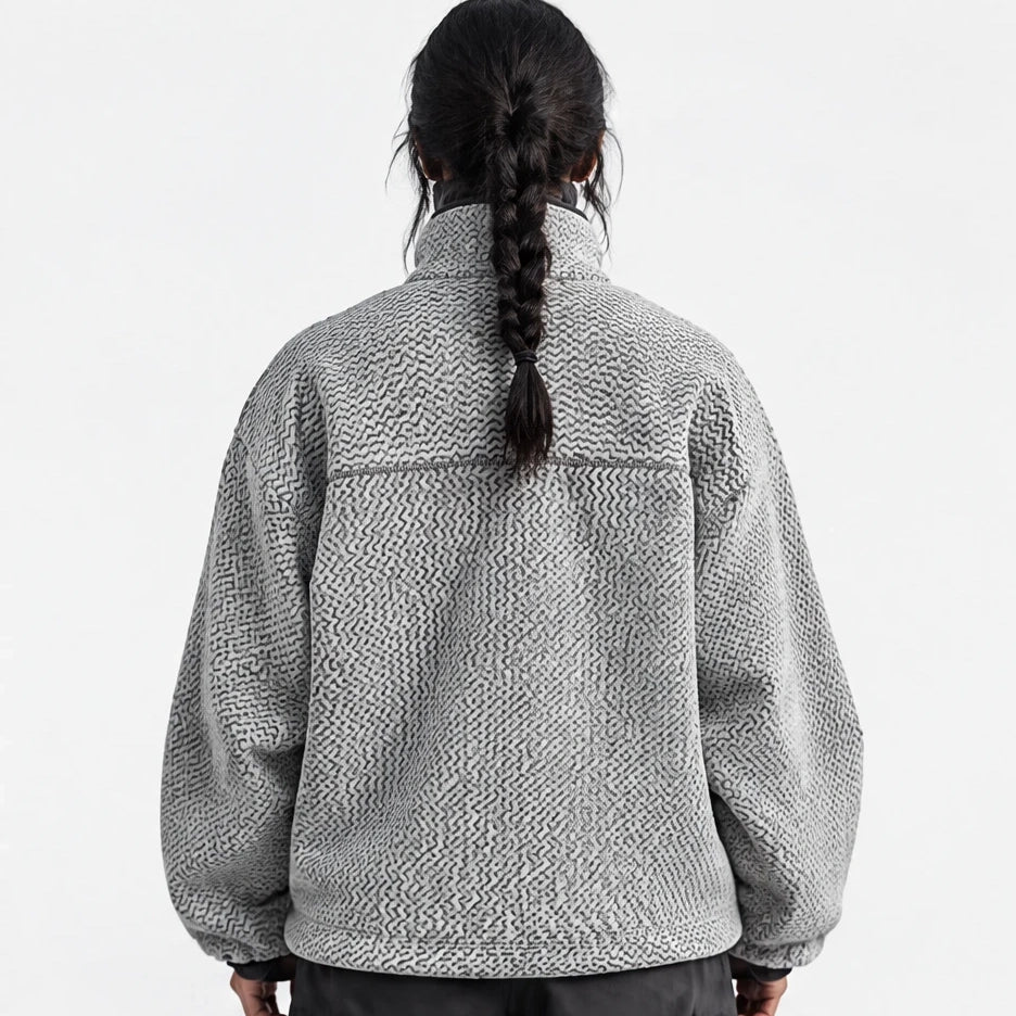 Knar - Unisex Quick-Dry Thermal Taped Seams Fleece Jacket - Light Grey