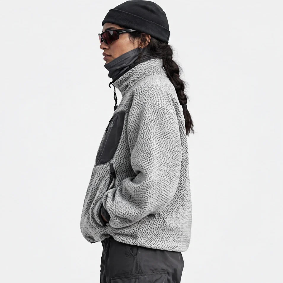 Knar - Unisex Quick-Dry Thermal Taped Seams Fleece Jacket - Light Grey