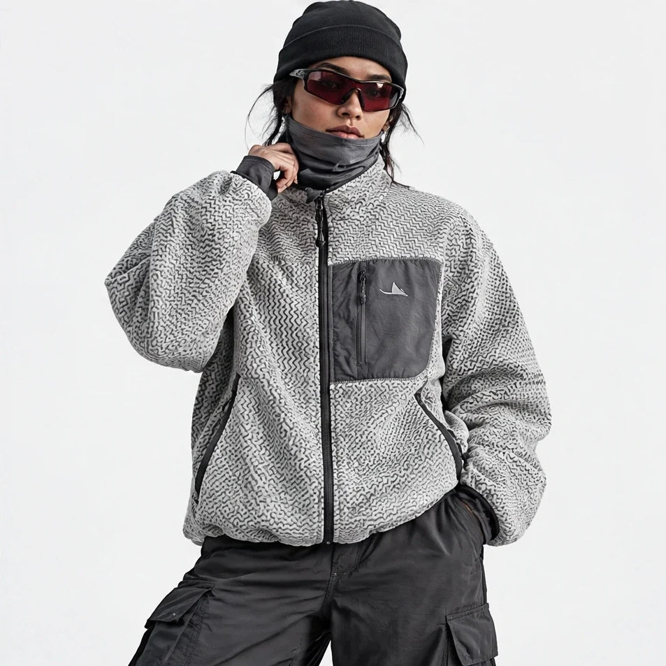 Knar - Unisex Quick-Dry Thermal Taped Seams Fleece Jacket - Light Grey