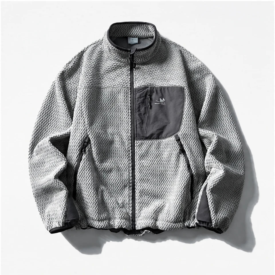 Knar - Unisex Quick-Dry Thermal Taped Seams Fleece Jacket - Light Grey