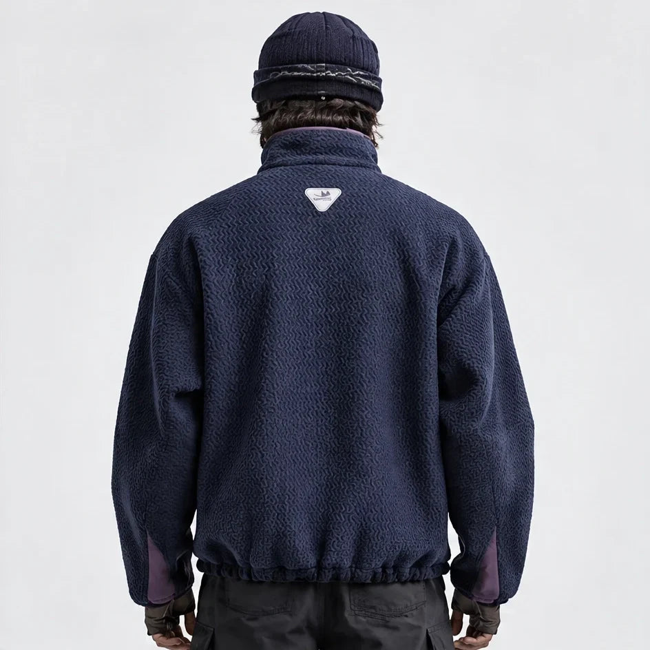 Knar - Unisex Quick-Dry Thermal Taped Seams Fleece Jacket - Navy Blue
