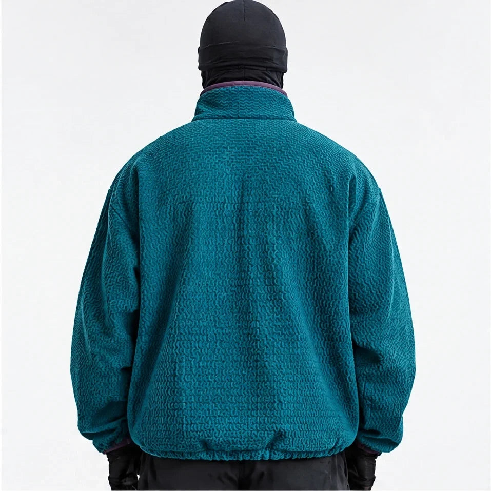 Knar - Unisex Quick-Dry Thermal Taped Seams Fleece Jacket - Peacock Blue